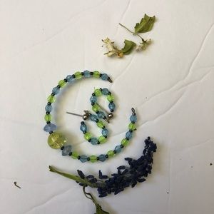 Matching bracket and earrings